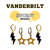 Vanderbilt Spirit Earring Stack For Commodores Game Day