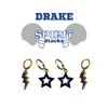 Drake University Spirit Earring Stack for Bulldogs game day