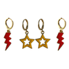 Ferris State University Spirit Earring Stack for Bulldogs game day – (no overlay)