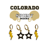 Colorado Spirit Earring Stack For Buffaloes Game Day