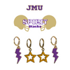 James Madison University Spirit Earring Stack For Dukes Game Day