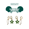 Eastern New Mexico University Spirit Earring Stack for Greyhounds game day – alternate colorway