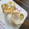 two honey marble rings