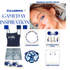 Villanova Wildcats game day outfit inspiration with the Villanova Classic Gameday Earring Stack