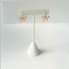 Pink Bow Earrings on Stand