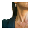 Stacked By Suzie Pink Bow Statement Huggie Hoop Earrings
