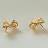 Glitzy Bow Stud Earrings