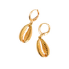 Cowrie Shell Hoop Earrings