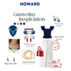Howard University Bison game day outfit inspiration with the Howard University Classic Gameday Earring Stack