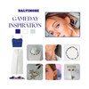 University of Baltimore Spirit Earring Stack for Bees game day – inspiration