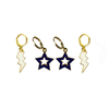 University of Baltimore Spirit Earring Stack for Bees game day – alternate colorway (no overlay)