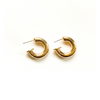 mini chunky hoops in gold
