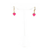 Neon Pink or Neon White Baby Heart or Baby Star Huggie Hoop Earrings
