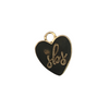 Back of Statement Heart Huggie Hoop Earrings Background Removed