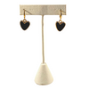 Statement Heart Huggie Hoop Earrings in Black Background Removed