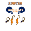 Auburn Classic Gameday Earring Stack with orange mini enamel bolts and navy baby stars