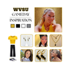 WVSU Yellow Jackets game day outfit inspiration with the WVSU Classic Gameday Earring Stack