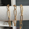 set of 3 paperclip chain bracelets
