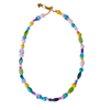 rainbow beaded choker necklace