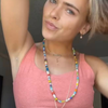 summer mckeen wearing rainbow choker