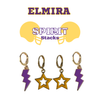 Elmira College Spirit Earring Stack for Soaring Eagles game day