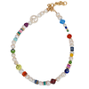 let the good times roll y2k pearl and charm necklace
