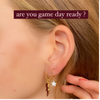 Wearing the College of Charleston Classic Gameday Earring Stack for Cougars game day