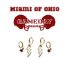 Redhawks Classic Gameday Earring Stack a Stacked By Suzie Best Seller for Miami of Ohio College Gameday