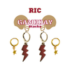 Rhode Island College Classic Gameday Earring Stack for Anchormen game day – alternate colorway
