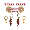 Texas State Classic Gameday Earring Stack for Bobcats game day – alternate colorway