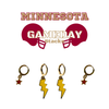 University of Minnesota Classic Gameday Earring Stack for Golden Gophers game day