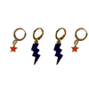 Radford Classic Gameday Earring Stack in navy and red, Highlanders huggie hoop earrings (view 7)