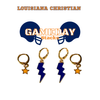 Louisiana Christian University Classic Gameday Earring Stack for Wildcats game day – alternate colorway
