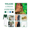 Tulane Green Wave game day outfit inspiration with the Tulane Classic Gameday Earring Stack