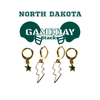 University of North Dakota Classic Gameday Earring Stack for Fighting Hawks game day