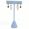 Portland Classic Gameday Earring Stack with white mini enamel bolts and purple baby stars