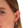 Longwood University Classic Gameday Earring Stack for Lancers game day – wearing