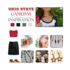 Ohio State Buckeyes game day outfit inspiration with the Ohio State Classic Gameday Earring Stack