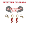 Western Colorado University Classic Gameday Earring Stack for Mountaineers game day – alternate colorway