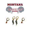 University of Montana Classic Gameday Earring Stack for Grizzlies game day