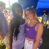 students wearing lsu geaux tigers gameday necklace at football game
