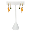 Florida A&M Classic Gameday Earring Stack with green mini enamel bolts and orange baby stars