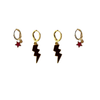 University of South Carolina Classic Gameday Earring Stack with maroon mini enamel bolts and black baby stars