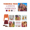 Virginia Tech Hokies game day outfit inspiration with the Virginia Tech Classic Gameday Earring Stack