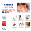 Kansas Jayhawks game day outfit inspiration with the Kansas Classic Gameday Earring Stack