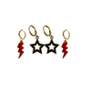 Arkansas State University Spirit Earring Stack for Red Wolves game day – alternate colorway (no overlay)