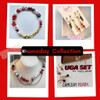 Georgia Spirit Earring Stack in black and red, Bulldogs huggie hoop earrings (view 6)