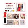 Louisville Cardinals game day outfit inspiration with the Louisville Spirit Earring Stack