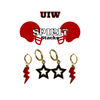 University of the Incarnate Word Spirit Earring Stack for Cardinals game day – alternate colorway
