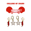 College of Idaho Spirit Earring Stack for Coyotes game day – alternate colorway